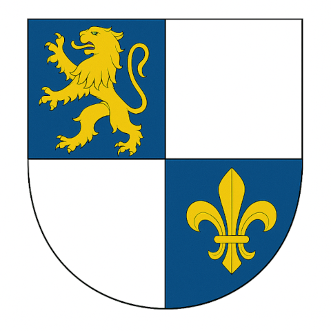 Wappenschild blau und weiss
